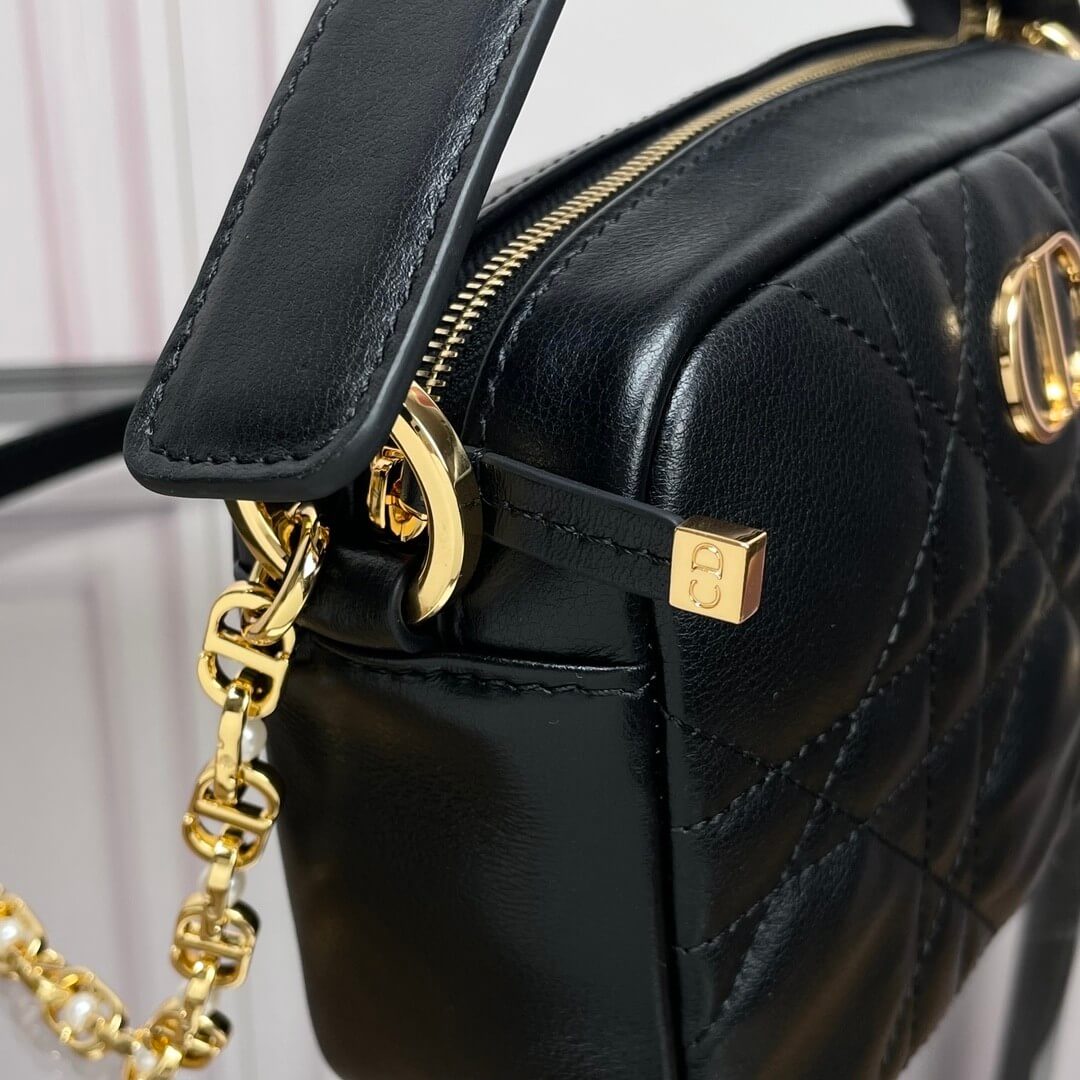 small D*or caro top handle camera bag