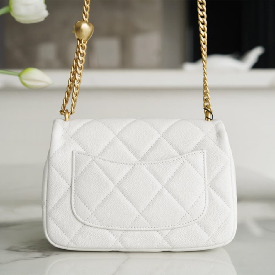Ch*el love gold ball chain shoulder bag