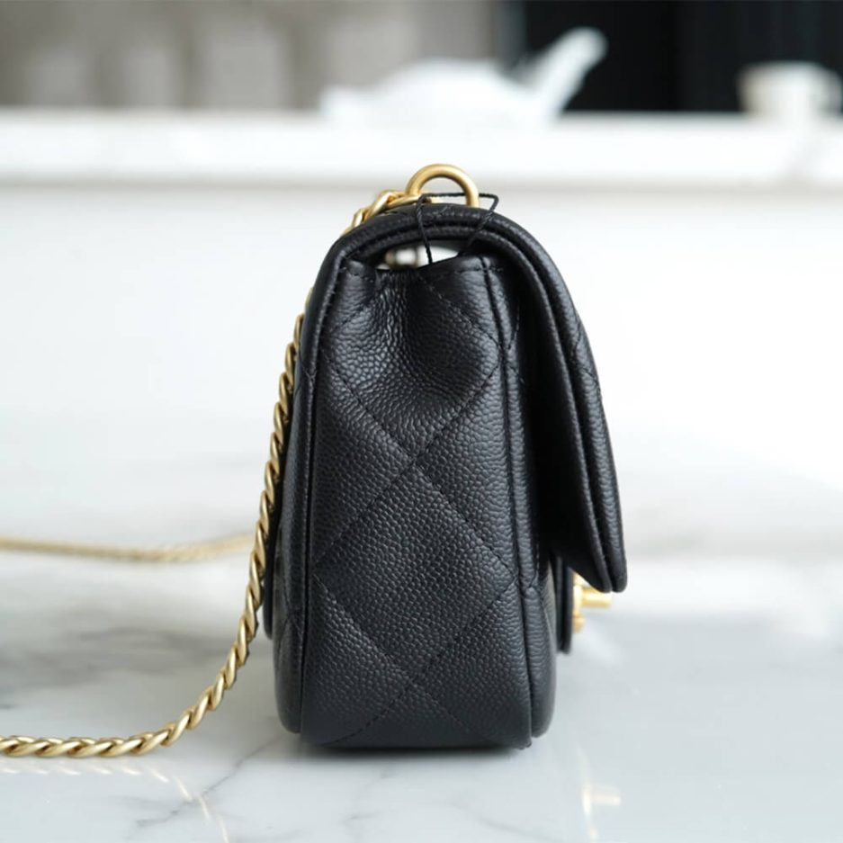 Ch*el love gold ball chain shoulder bag