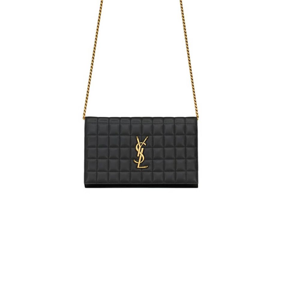 YSL LAMBSKIN CASSANDRE CHAIN WALLET