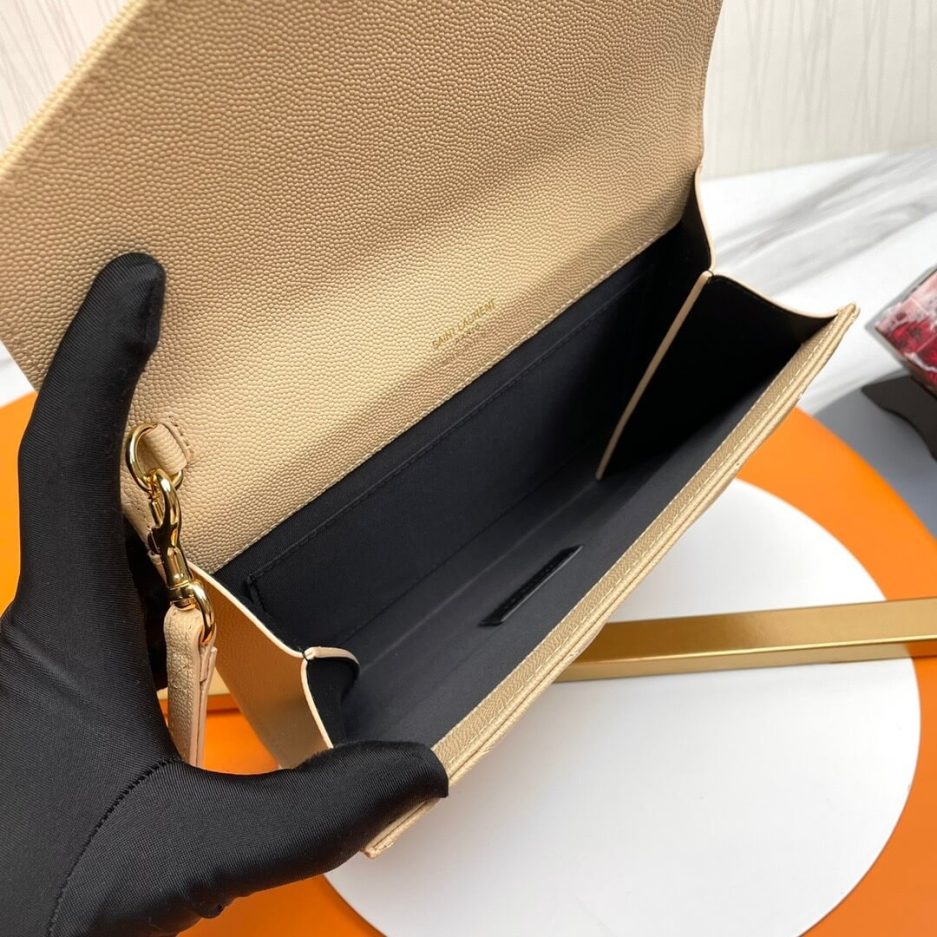 YSL CASSANDRE matelassé leather flap clutch